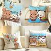 Character ddudu bbubu Cushion Cover Pillow Case Antidustmite Pillowcase Silky Short Plush Sofa Cushion Cover hot