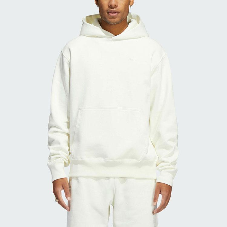 Adidas Originals Trefoil X Pharrell Williams Co-Branded Solid Hoodie Men Hoodie White HF9906