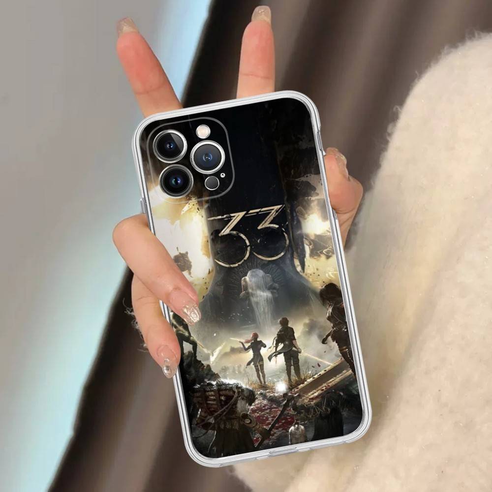 Clair Obscur Expedition 33 Game Transparent Phone Case For IPhone 16 15 14 13 12 11 Pro Max Plus Soft Cover