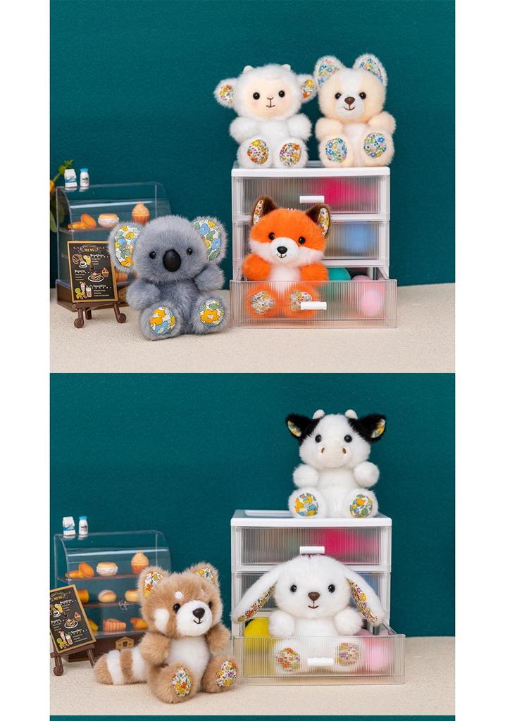 Affascinante Pecorella Fagiolo Rosso, Leone, Volpe e Panda Compagno da Scrivania Peluche Ciondolo Regalo per Adulti