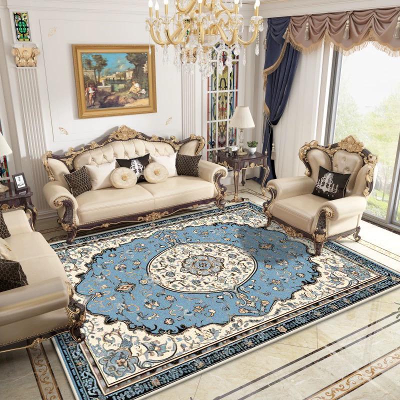 Europe Luxury Carpet Living Room Persian Decoration Home Lint-free Non-slip Large Rug Easy Clean Bedroom Washable Door Mat Floor