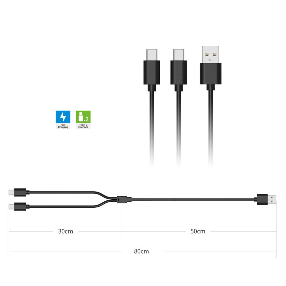 2-in-1 Usb Data Cable Charger Charging Cable Type-c Interface Compatible For Switch/PS5/PSVR2 Handle