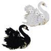 3D Embroidery Swan Patches Sew on Applique Patch for Clothing Jeans Crafts - White Swan, 24x21cm