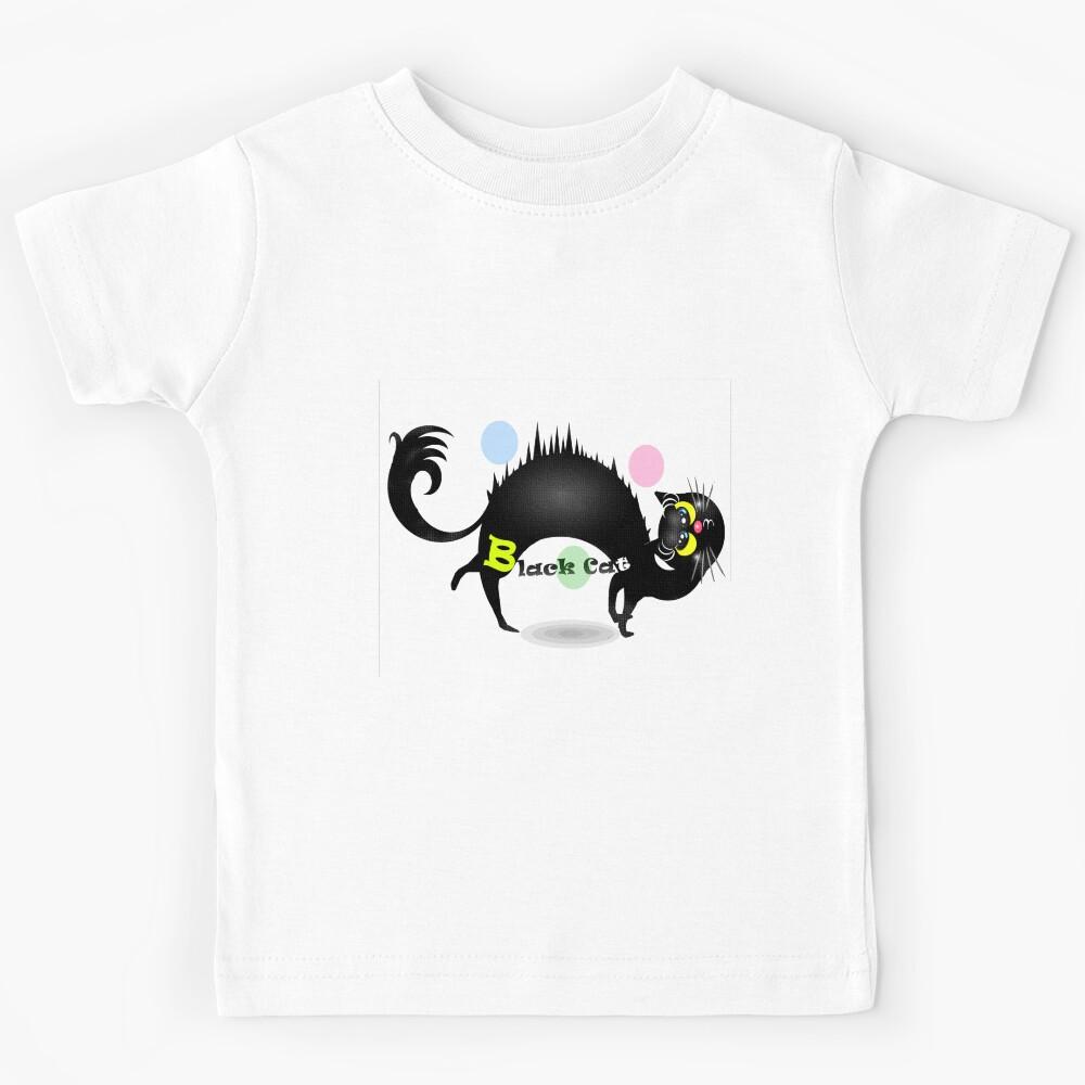 Black Cat Kids T-Shirt 100