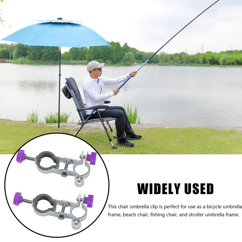 Aluminum Alloy Fishing Chair Umbrella Holder 25mm Aperture Foldable Fishing Accessory for Fishing Seat with Quick Connect