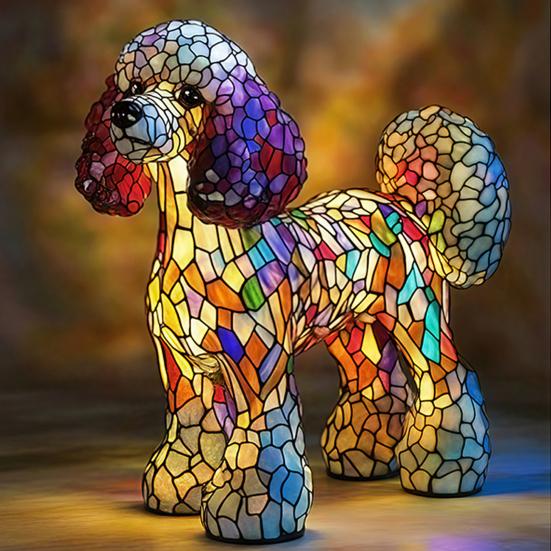 LED Night Lamp Soft Glow Non-Glare Funny Adorable Bulldog Dachshund Lamp Animal Dog Shaped Desk Light