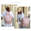 Multi Functional Backpack Large Capacity Leisure Bag Mom's Bag Zipper Opening Solid Color Travel Backpack