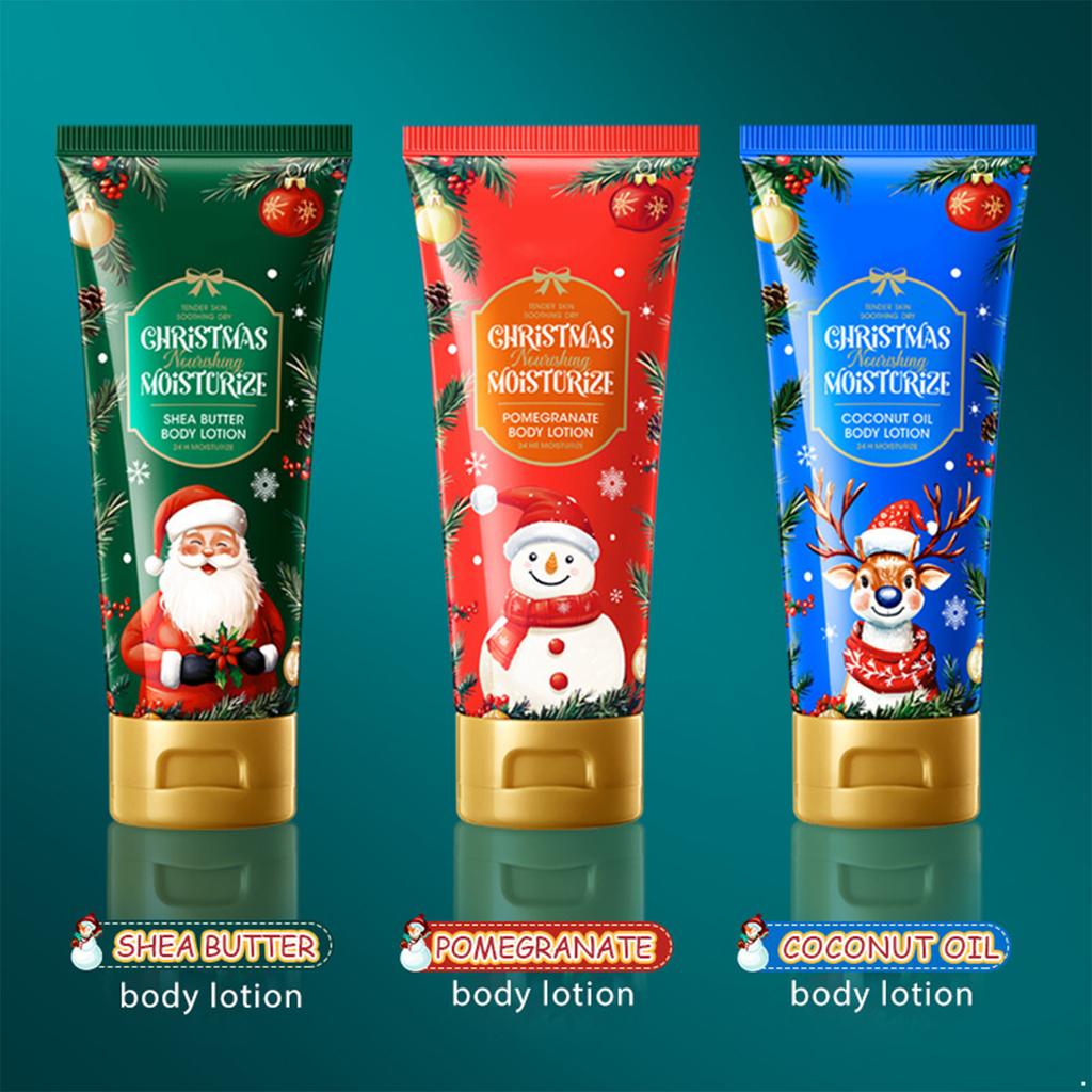 Holiday Body Cream Christmas Theme Pomegranate Coconut Shea Butter Nourishing Moisturizer Gift