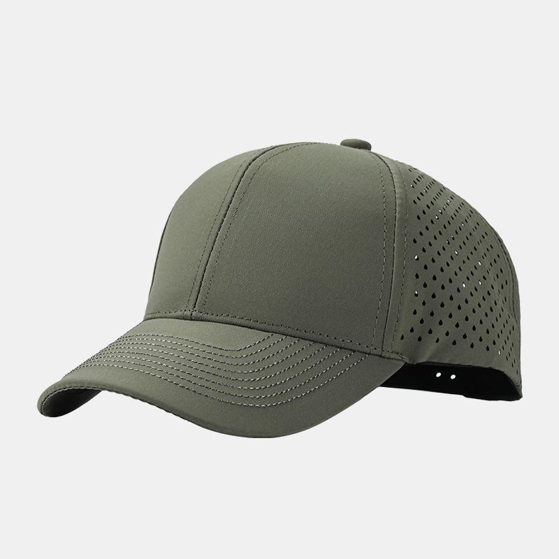 Korean-style Sunshade Sunscreen Cap Light Plate Punched Breathable Mesh 6-Panel 100% Polyester Sports Cap Outdoor Baseball