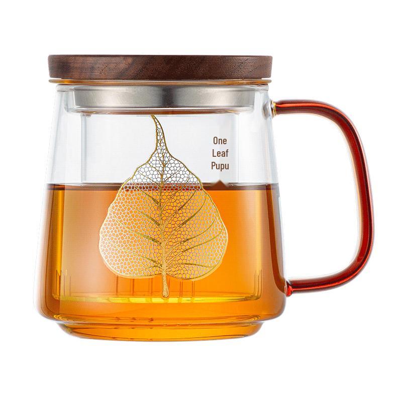 Yaji Heat-Resistant Glass Tea Infuser Cup