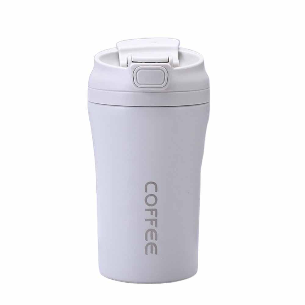 420ml Capacity Coffee Cup Flip Lid Vacuum Tumbler Creative Water Bottle Travel