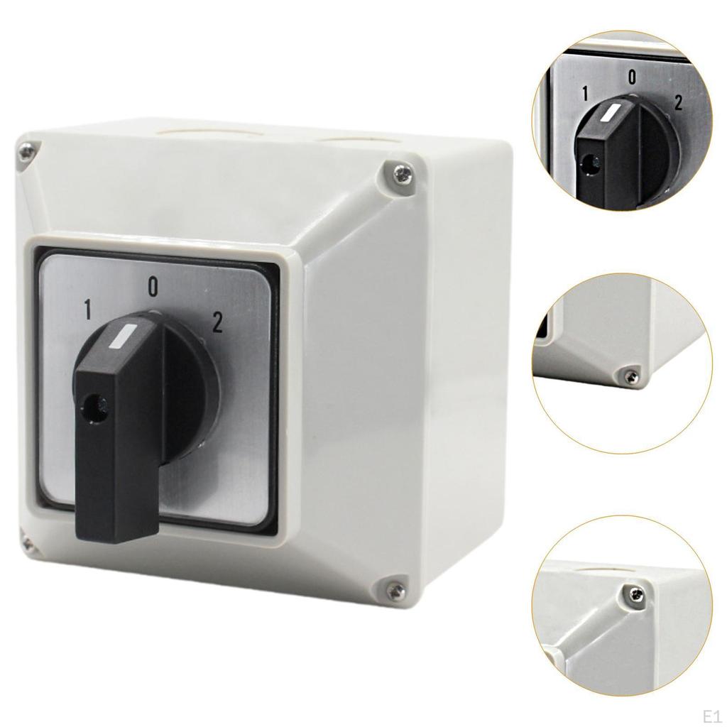 Changeover Switch Transfer 2 Phase Universal Waterproof Base Box Latching for Control