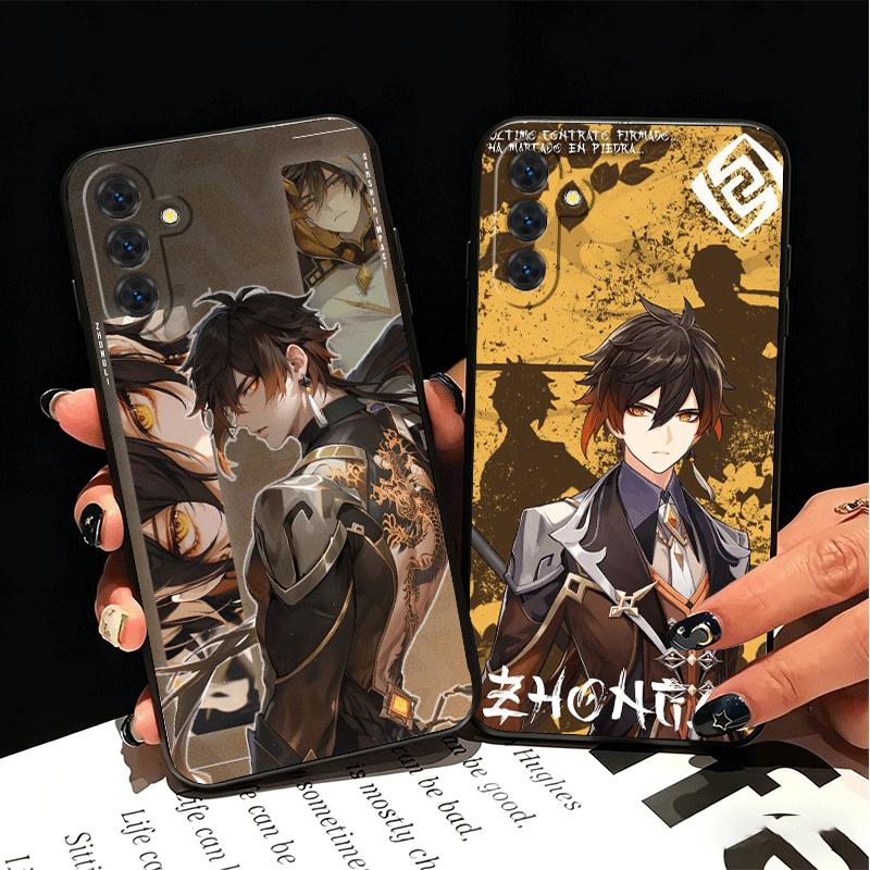 Genshin Impact Zhongli Soft Phone Case for Samsung A17 A37 A57 A16 A26 A36 A56 A15 A25 A35 A55 A14 A24 A34 A54 A13 A23 A33 A53 A
