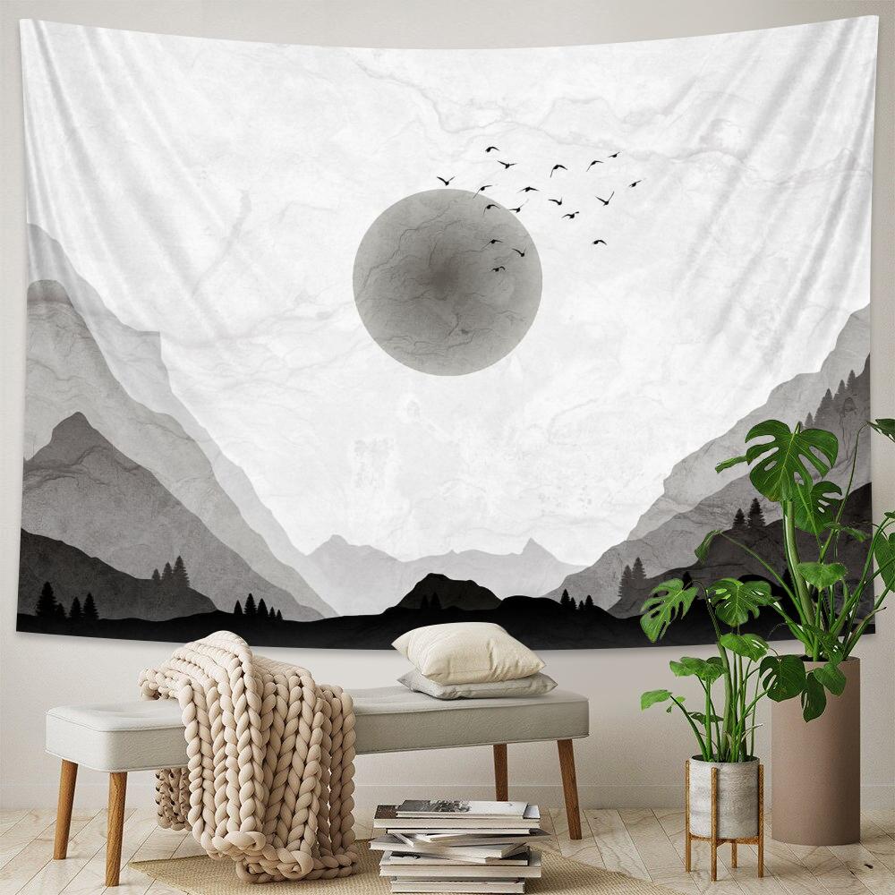 Moderne einfache Ölgemälde Wandteppich Hippie Tapisserie Boho Dekor Yoga Matte Blatt Strand Handtuch Zimmer Ästhetik Home Decor