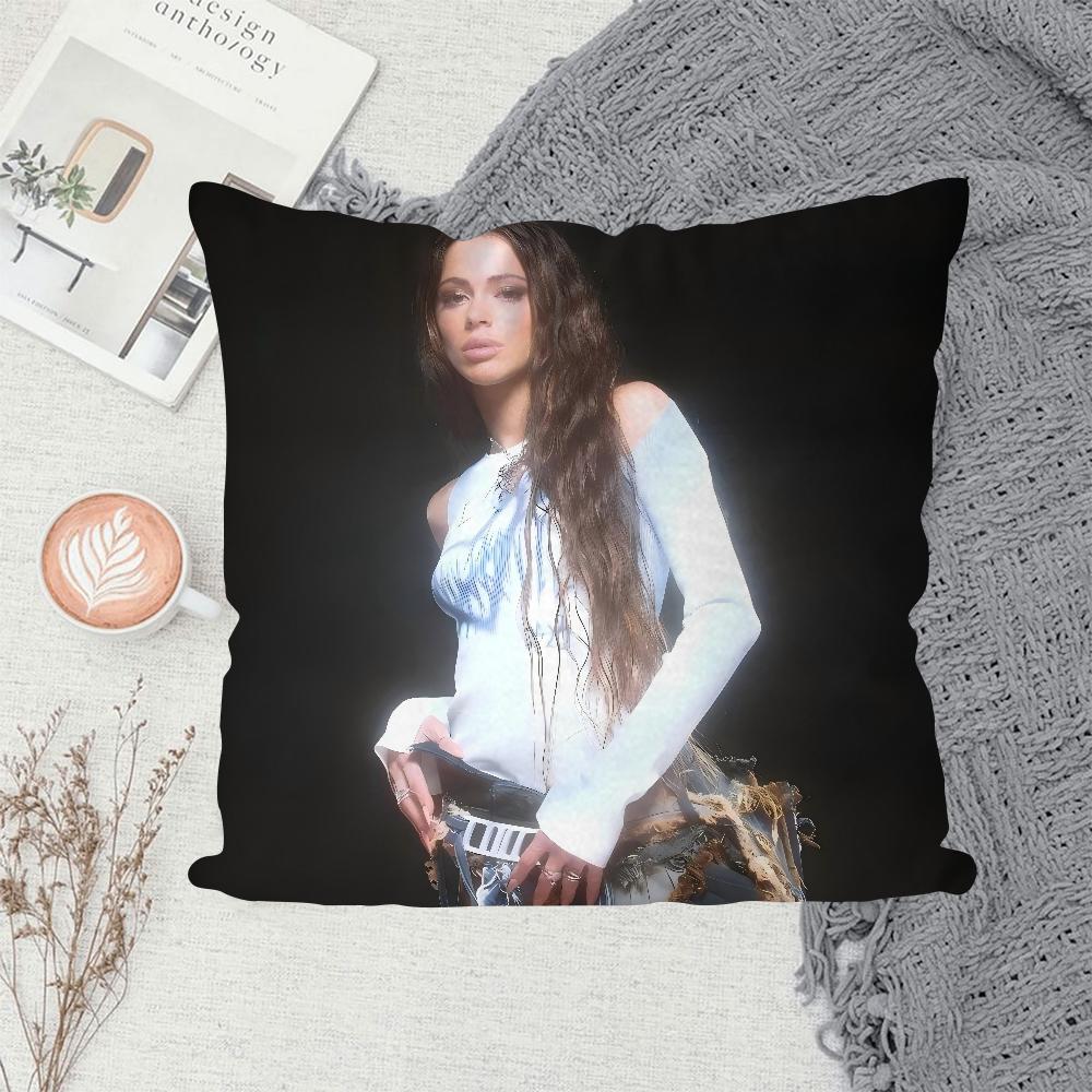 1PC Singer Martina Stoessel TINI Pillow Case Sofa Decorative Home Double-sided Printing Short Plush Cute Cushion Cover