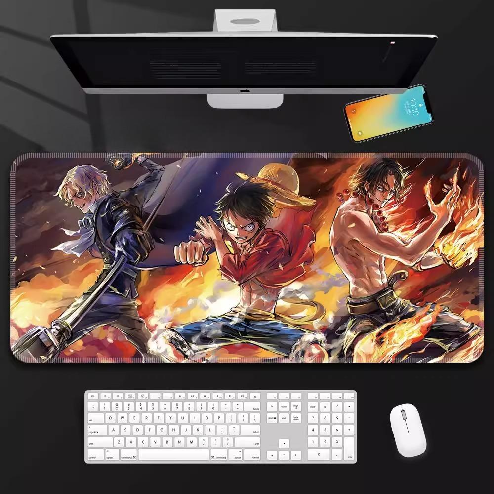 One Piece Leather Mouse Pad Oversized Peripherals Two-dimensional Anime  Monkey D. Luffy Roronoa Zoro  Boys Computer E-sports Game Keyboard Table Mat