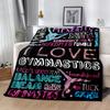 Gymnastics Dreams In Colors Blankets Are Suitable for Living Rooms, Bedrooms, Camping, and Other Places, Making Them an Ideal Choice for Gifts.