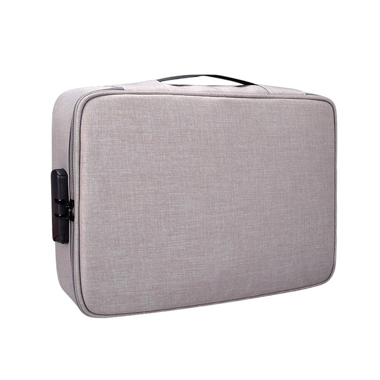 ZJ02 Waterproof Polyester Multi-layer Document Storage Bag Laptop Bag for All Sizes of Laptops, with Password Lock