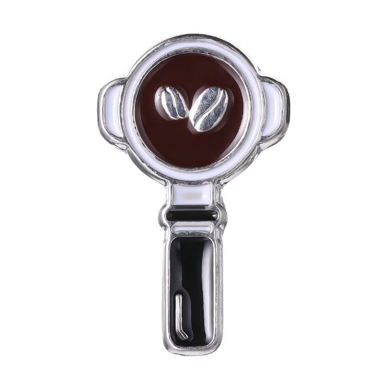 Coffee Maker Enamel Brooch Coffee Bean Grinder Coffee Kettle Cup Bag Barista Badge Punk Lapel Coffee Collection Pin Jewelry Gift