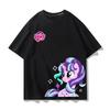 2026 Summer New Anime Pattern Pure Printed Tshirt Suitable for Both Unisex and Women Breathable and Loosefitting Casual Style