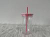 not predrilled 480ml 16oz clear plastic snow globe tumbler snow globe cup with straw and lid