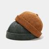 Corduroy Skullies Cap Brimless Beanie Hat Hip Hop Hats Women Men Summer Hats Portable Street Solid Color Men's Caps Gorras