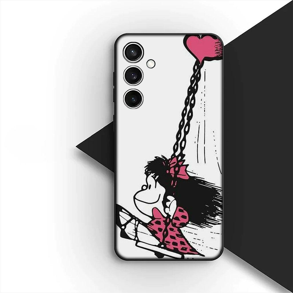 

New High-End M-Mafaldas Silicone Phone Cover for Apple iPhone 17 Air 12 13 Pro Max Mini ProMax 7 + 8 Plus Soft Case iPhone 13 Pro