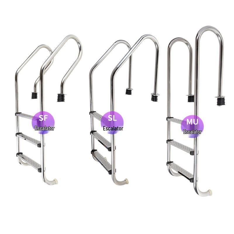 304 Stainless Steel Swimming Pool Ladder with Thickened Handrail and Pedal