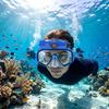 Gafas de Buceo con Cámara 2K Gafas de Buceo 15M Resistentes al Agua Lente Gran Angular para Snorkel Buceo Natación