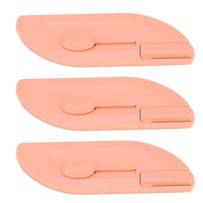 3pcs Small Retractable Eyebrow Trimmer Stainless Steel Safety Double Head Eyebrow Groomer
