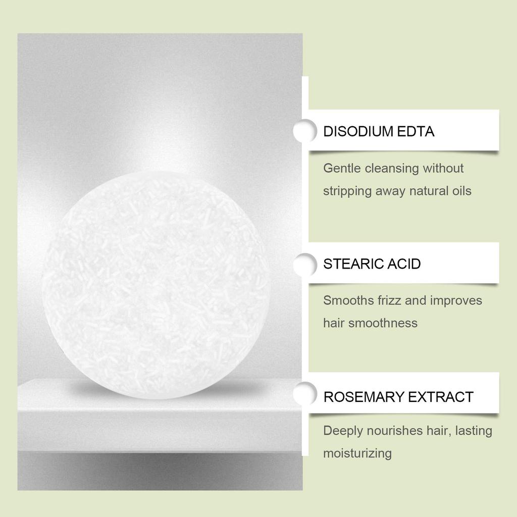 Onion & Rosemary Shampoo Bar - Strengthens & Smooths Hair - Sulfate-Free Solid Shampoo for Frizz Control & Scalp Care