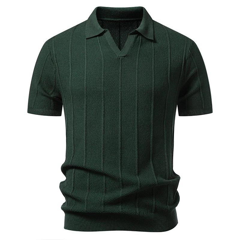 2026 Men Classic Polo Shirt Summer New Arrival Luxury European Style Men Short Sleeve T Shirt Fashion Knit Top Casual Daily Wear
