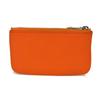 Used LV logo calfskin key ring with aerogram pattern, Volcano Orange, 12564 card key holder pochette cle M81032 7943
