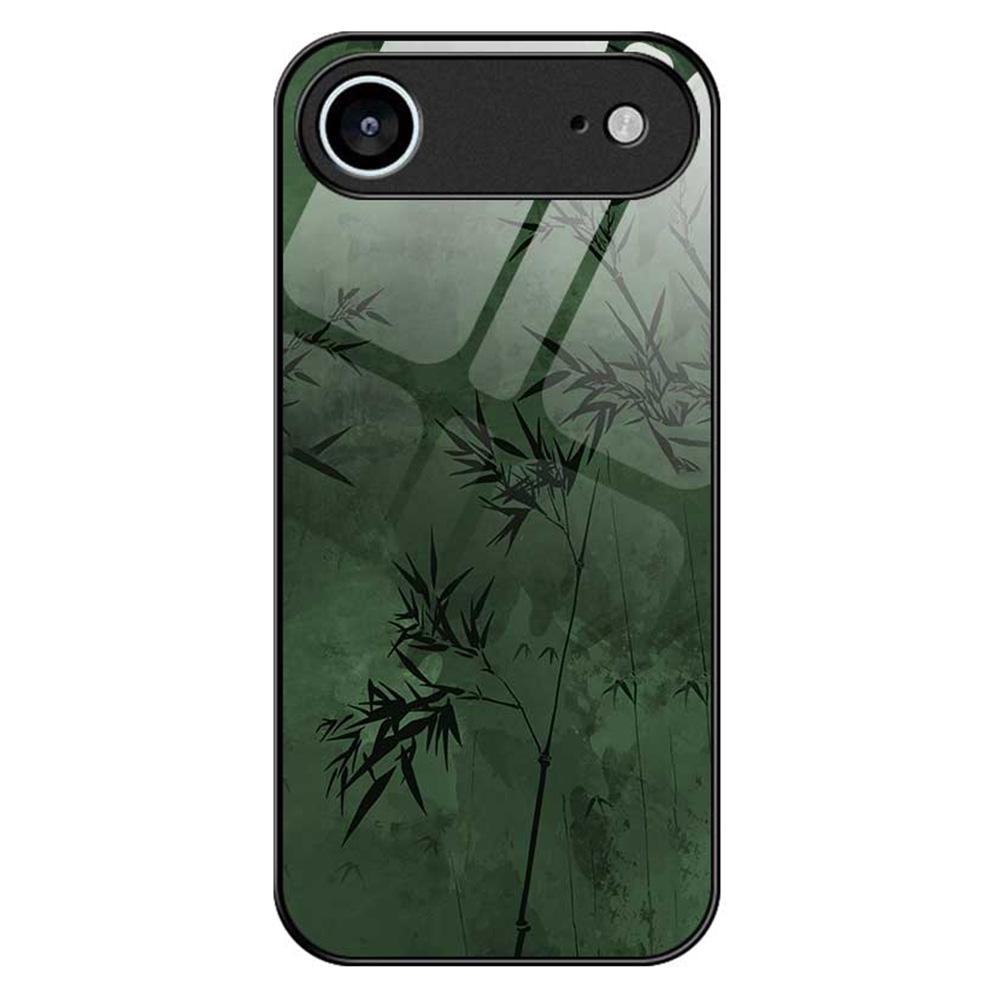 For iPhone 17 Air Case Anti Drop TPU PC Tempered Glass Pattern Printing Phone Back Cover