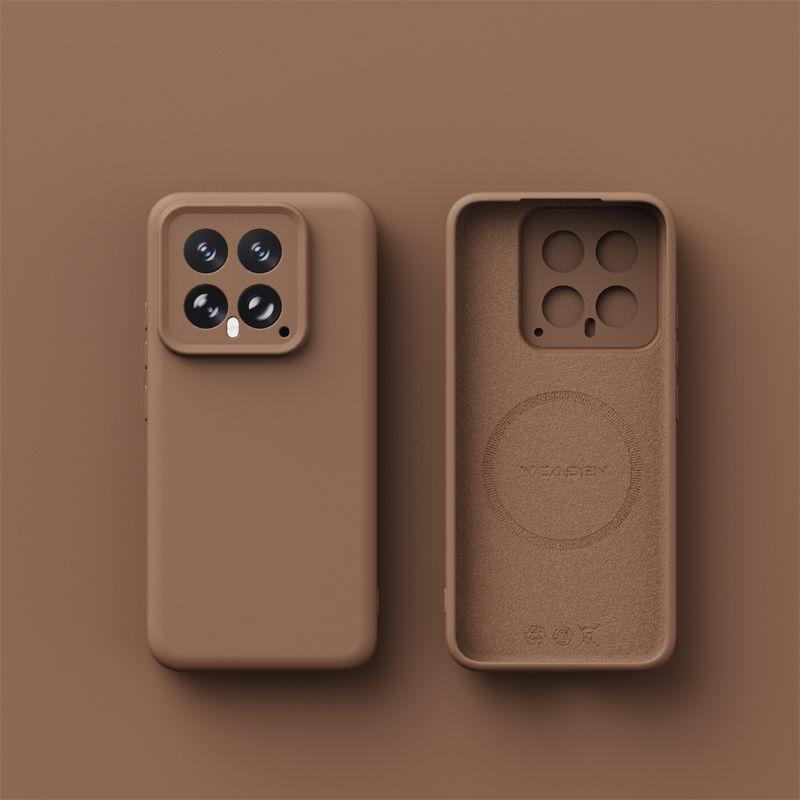 Liquid Suitable for Xiaomi Mi 15 Pro Mobile Phone Case Magnetic Suction Skin Feeling Xiaomi Mi 14 Anti-drop and Dirt-resistant Light Silicone Pro