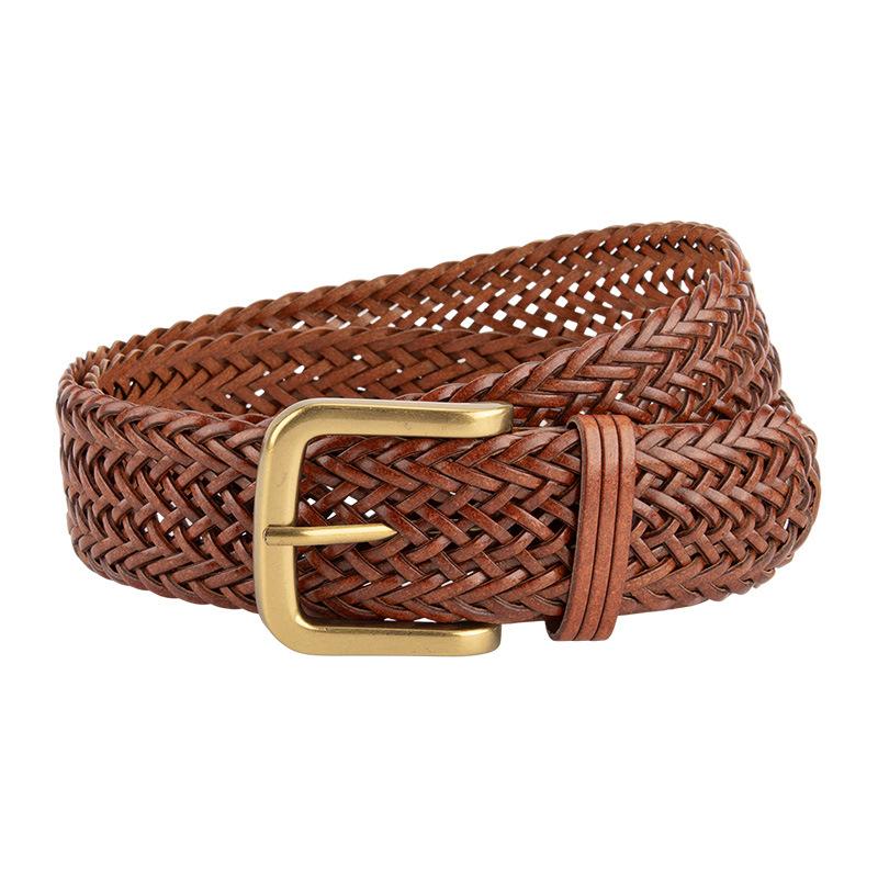 Fashion Braided Belt for Women, Boho Style Retro High-end Versatile Skirt Belt Decoration Non-porous Belt for Women