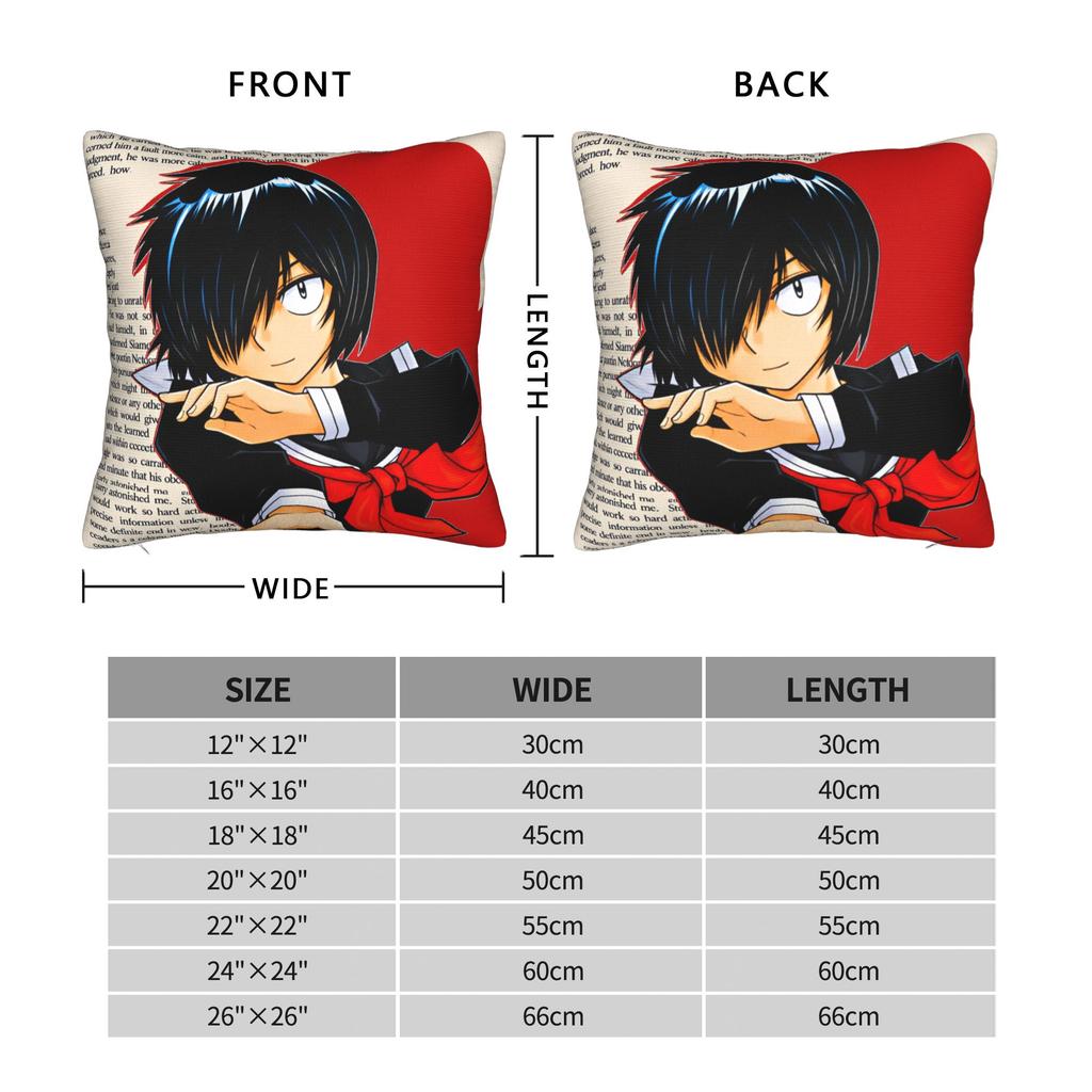 Urabe Mikoto Mysterious Girlfriend X Pillow Case Cute Funny Pillow Cover Soft Pillowcases For Living Room Sofa