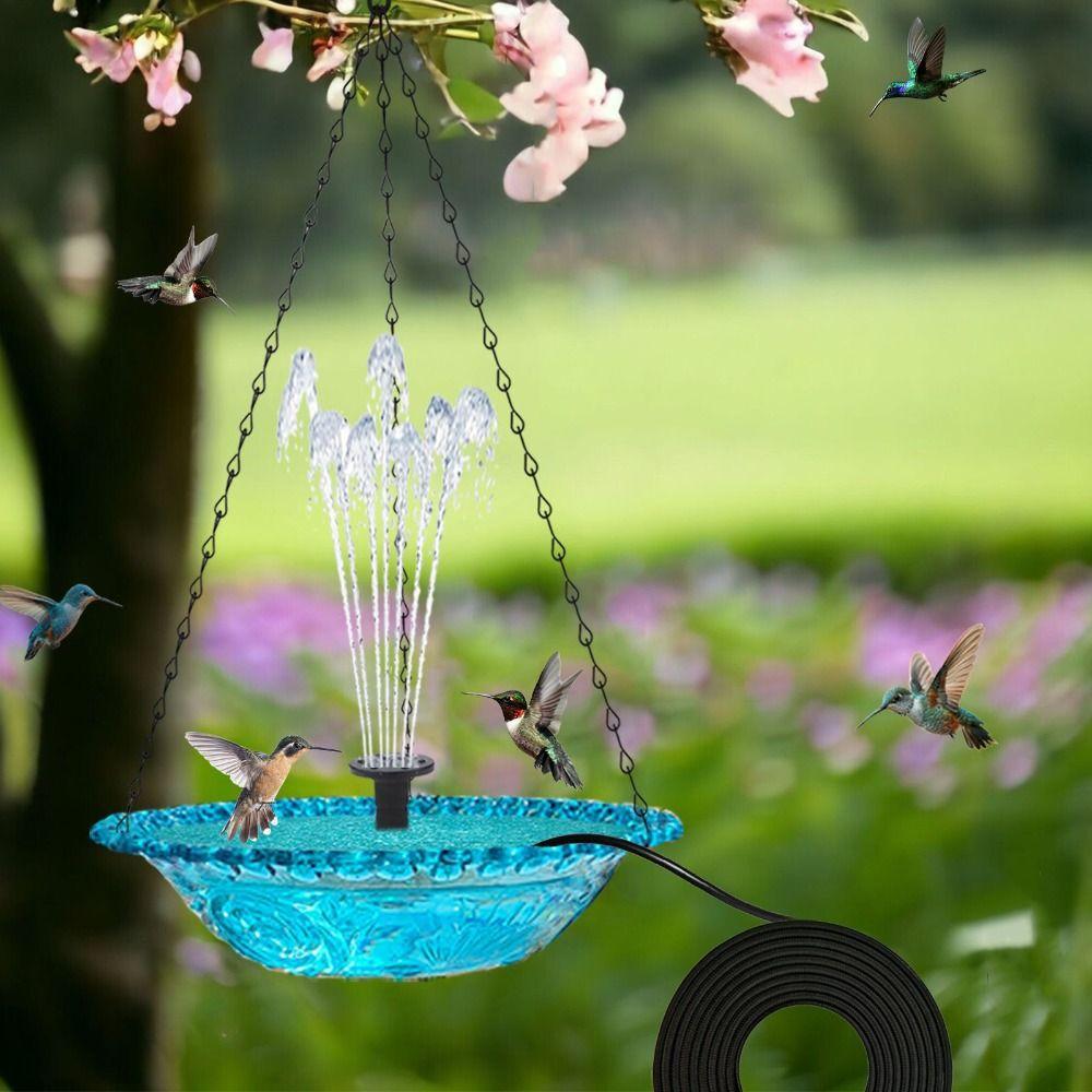 Plastic Fountain Bird Feeder Metal Hummingbird Drinker Bird Water Dispenser  Bird Watchers