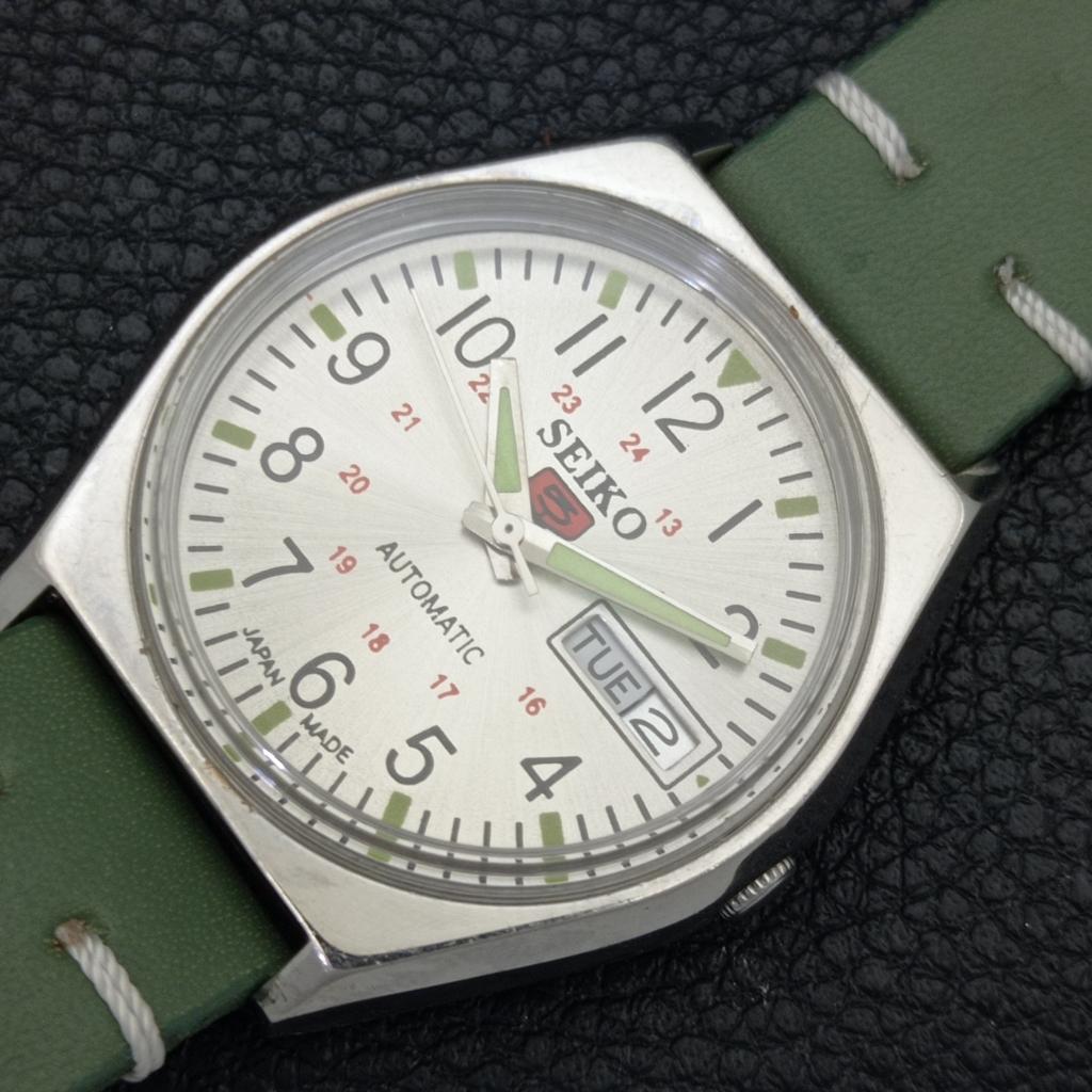 SEIKO 5 AUTOMATIC JAPAN MENS 6309A VINTAGE SILVER COLOR DIAL WATCH a701228-5 R206a-a701228