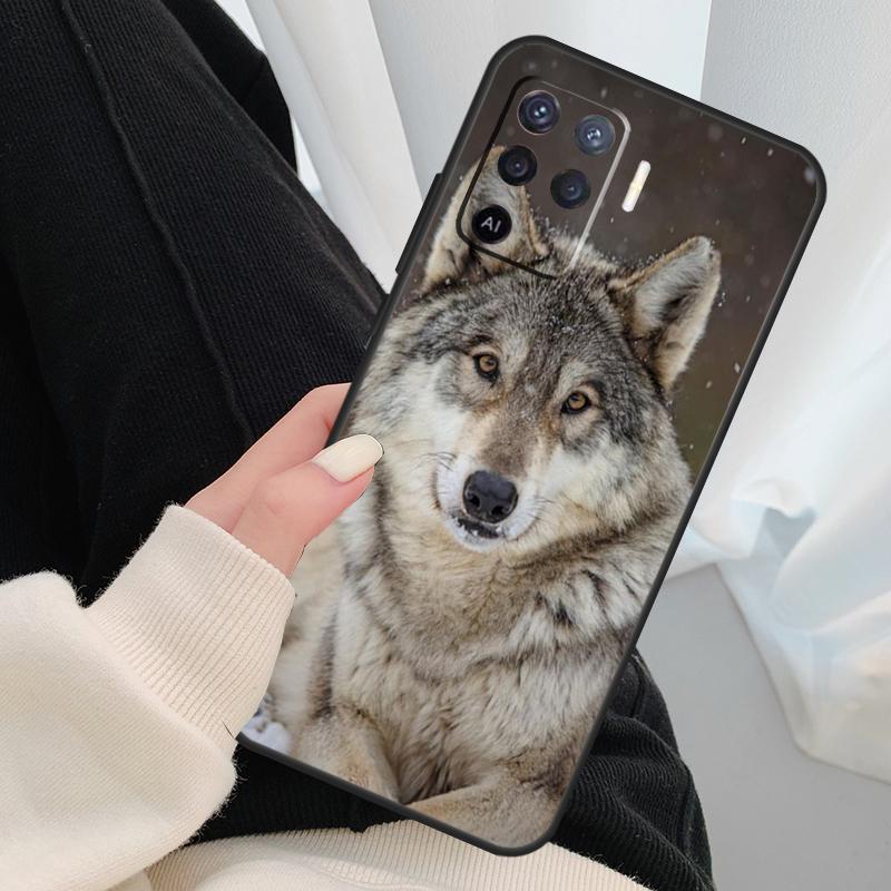 Animal Wolf Howling Case For Oppo A17 A57 A77 A40 A78 A54 A74 A94 A76 A16 A96 A18 A60 A80 A38 A58 A98 A15 A5 Pro
