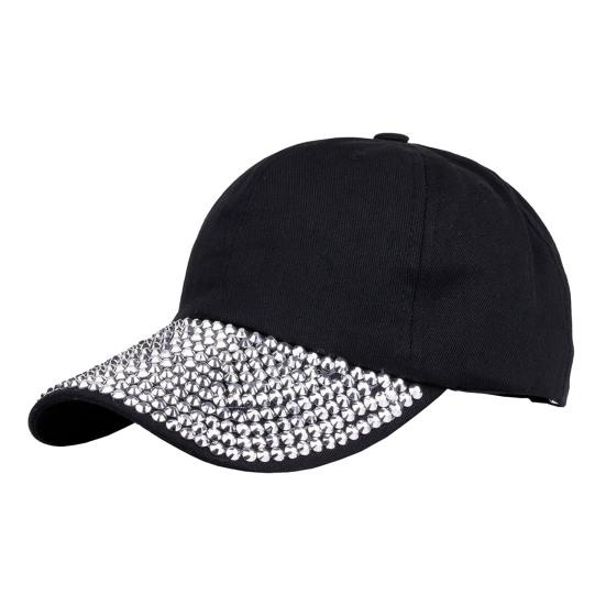 

Женская бейсболка со сверкающими стразами, широкие поля, УФ-защита от солнца, блестящая стильная шляпа, уличная кепка