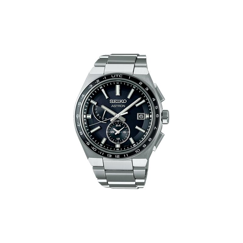 SEIKO Antimagnetic Fully Automatic Calendar Solar Quartz Titanium Strap Men s Watch Black Dial SBXY039 чёрный