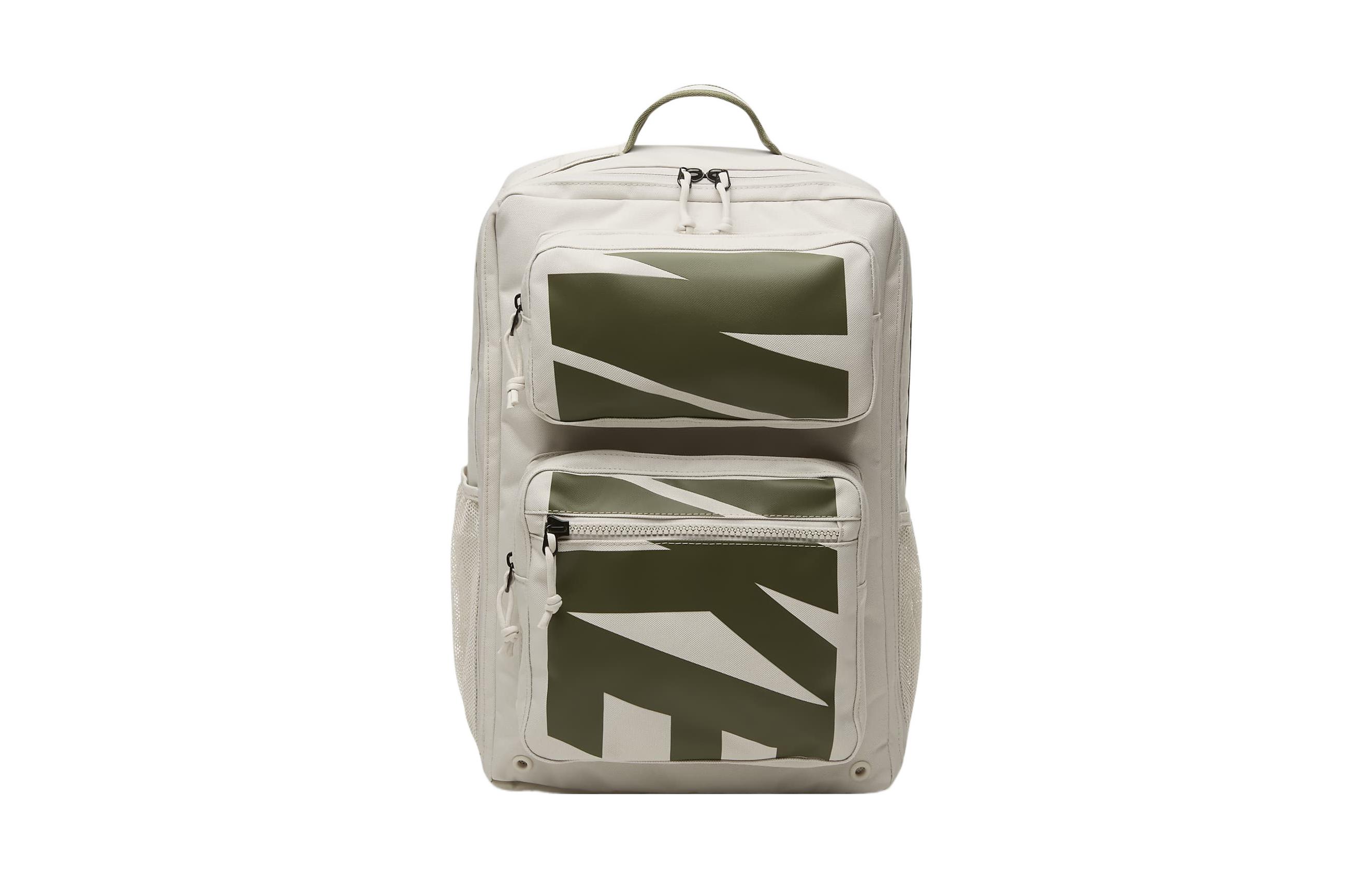 Nike Letter Print Fabric Backpack Regular Unisex White White