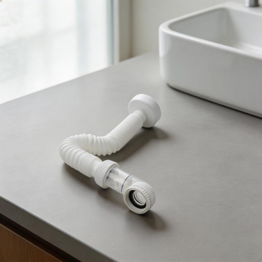 Compact Space Saving Drain Hose with Adjustable Design for Easy Installation