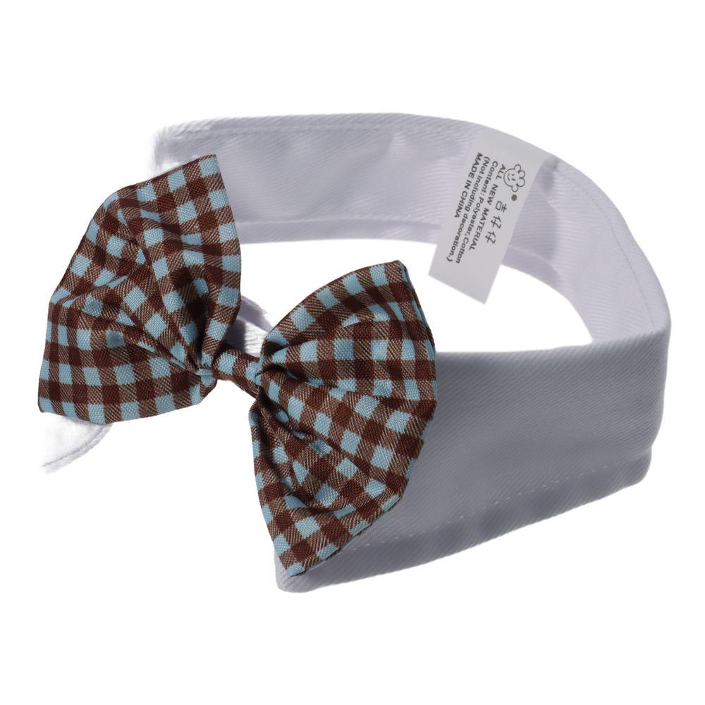 13,6*2,2 Pollici Scozzese Vintage Collare Poliestere Animale Domestico Scozzese Finta Cravatta Papillon Sicurezza Collare Gatto Animale Domestico