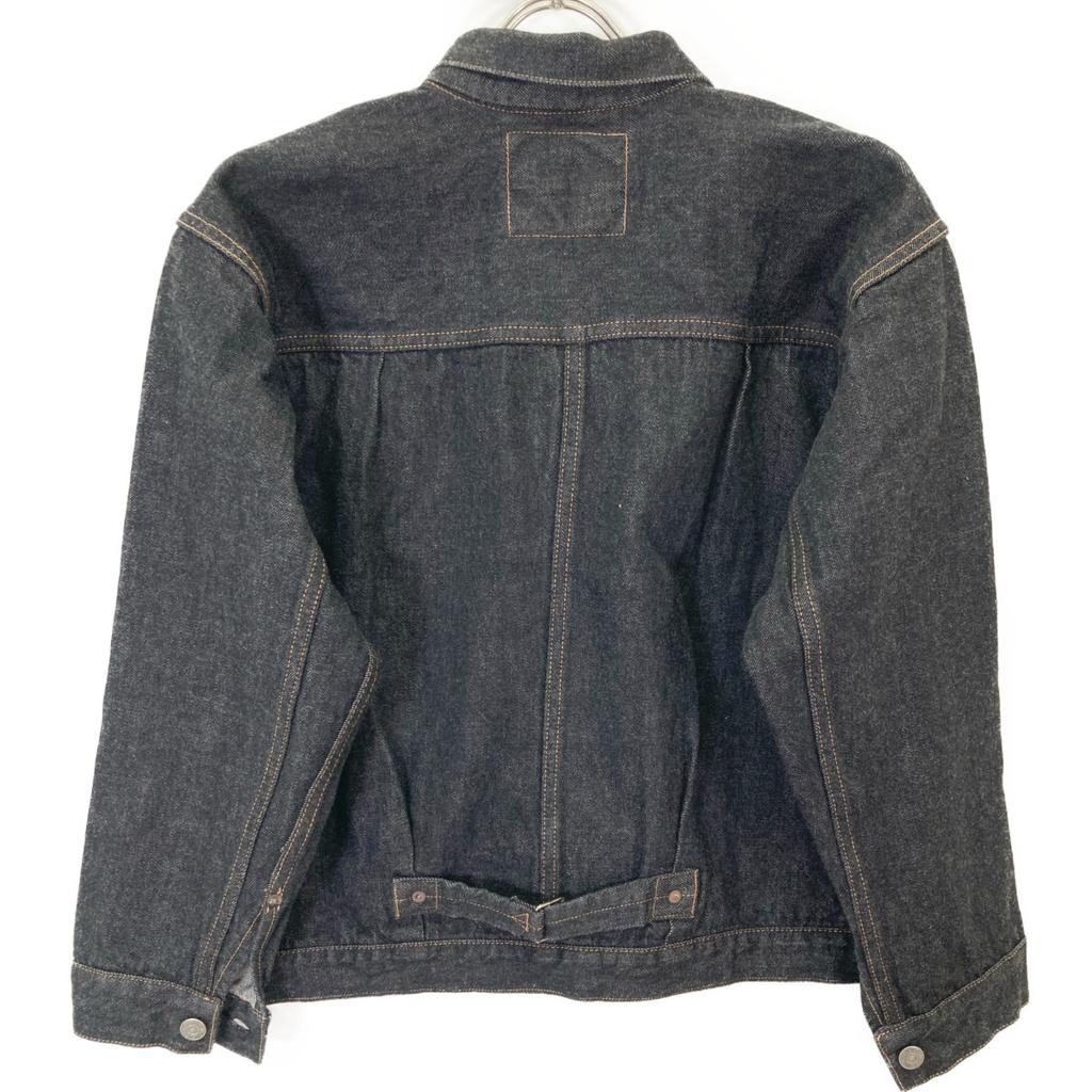 Leno MOONLOID Exclusive BRENDA Black Cotton Cinch Back Denim Trucker Jacket Jacket OO blackUsed