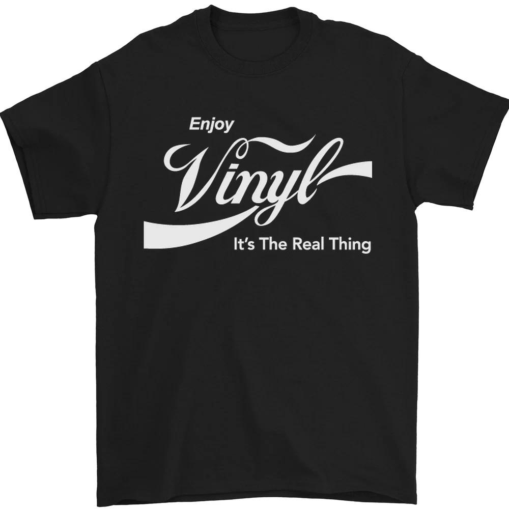 Enjoy Vinyl DJ DJing Decks Turntable Funny Unisexs TShirt 100 Cotton S