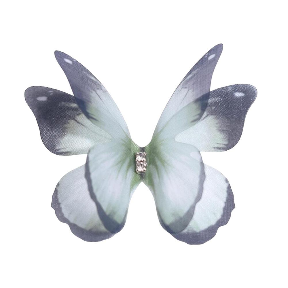 50Pcs 3D Organza Fabric Butterfly Appliques Clothes Sewing Patch  Bridal Hair Accessories