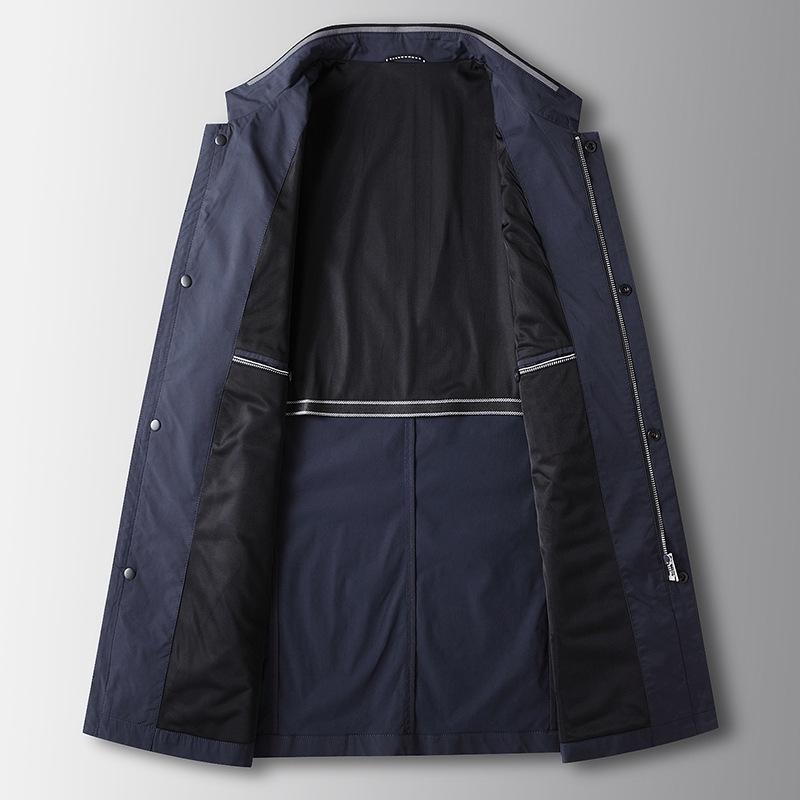 Spring and Autumn Stand-up Collar Micro-elastic Solid Color Middle-aged and Young Business Leisure Anti-wrinkle Non-ironing Jacket