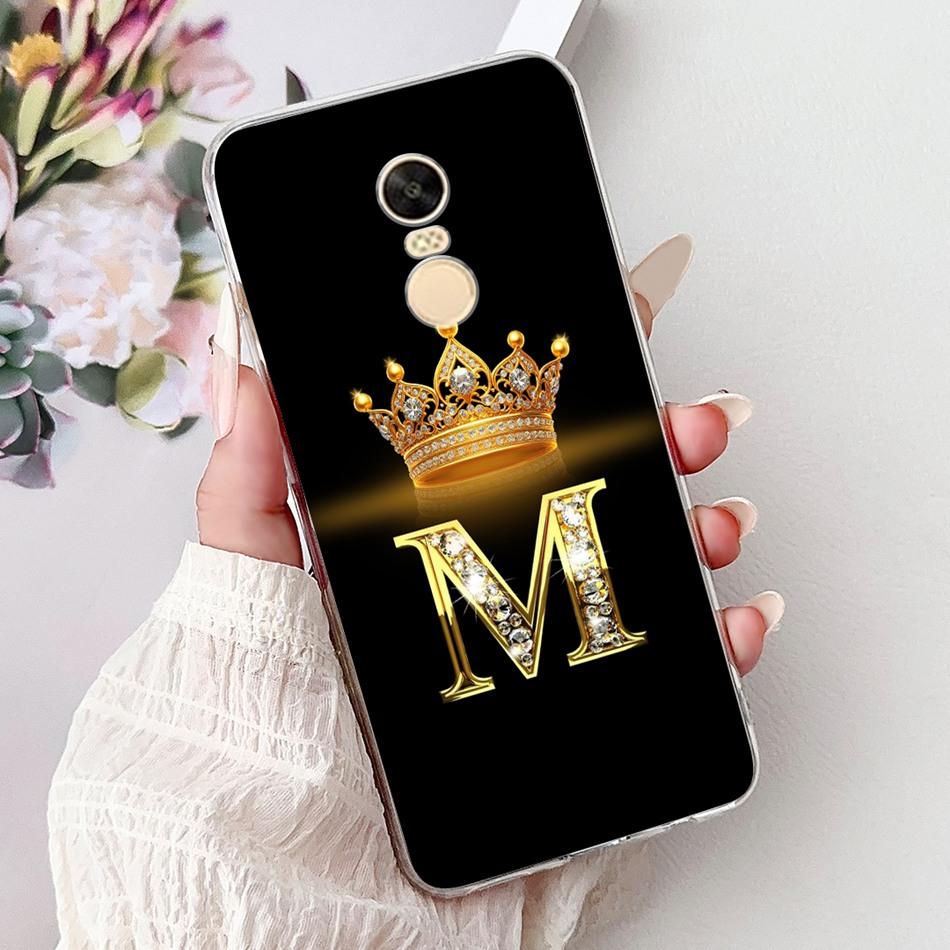 For Xiaomi Redmi Note 4X (Note 4 Gobal ) Fashion Crown Letter Phone Case For Redmi Note4X Note4 Global Soft Silicone TPU Cases